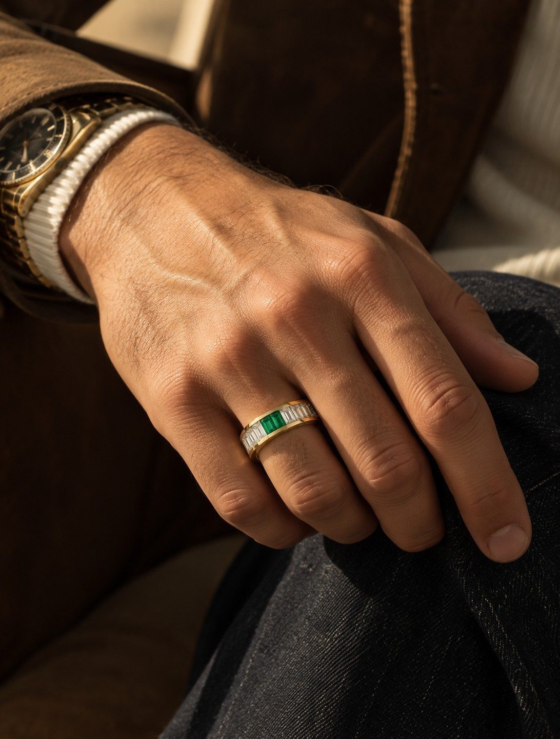 Verdure Band worn by a man