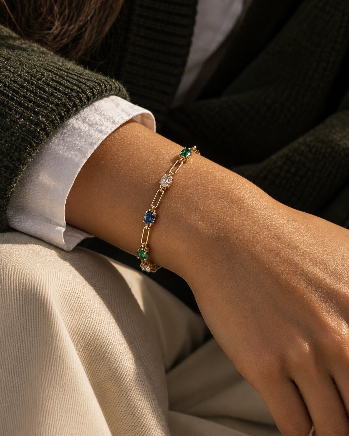 Jardin Link Bracelet worn