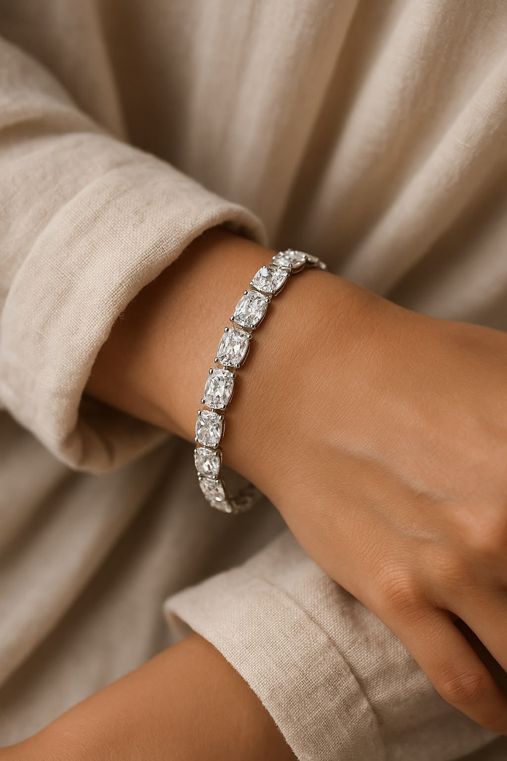 Cushion Cut Tennis Bracelet