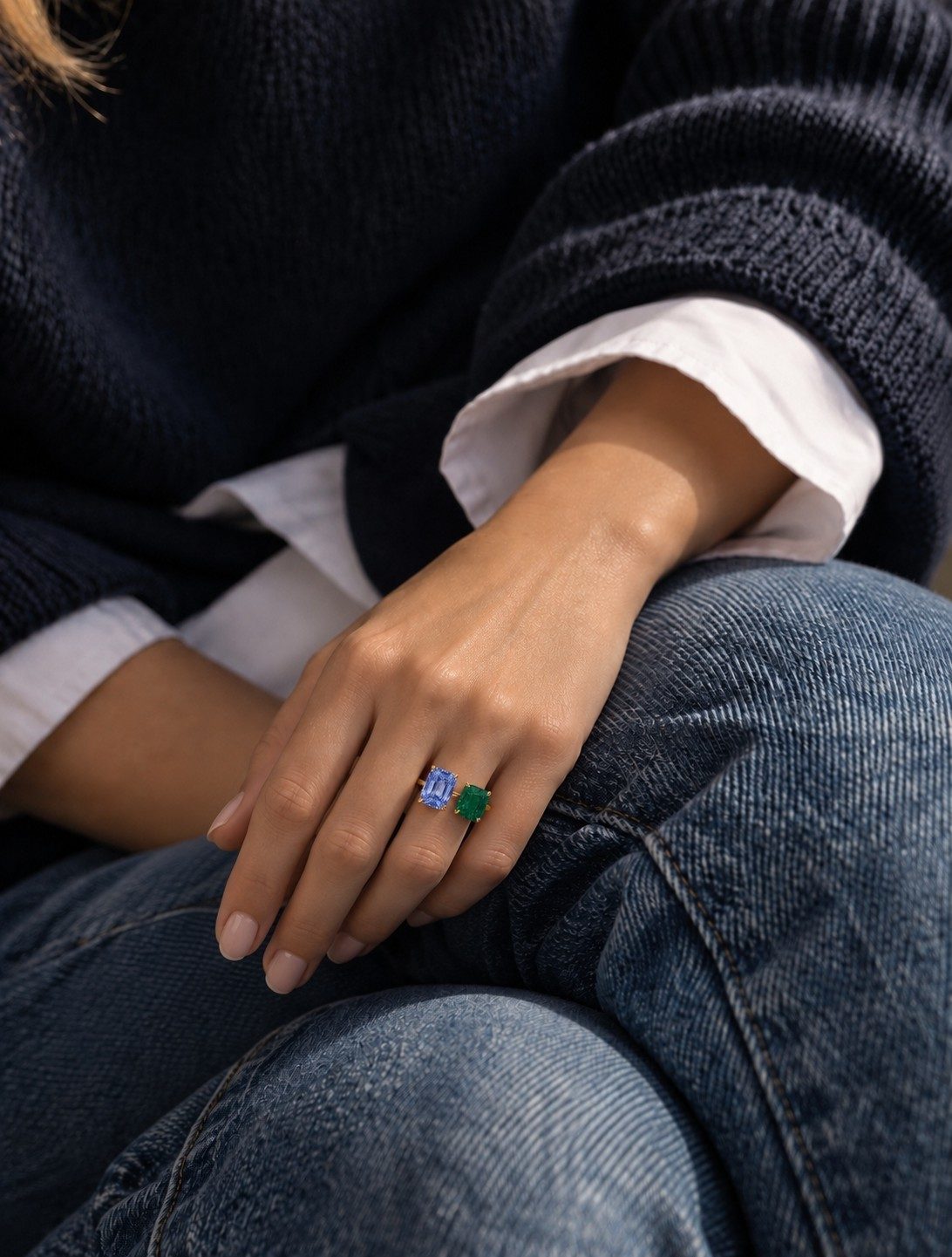Deux Ring worn