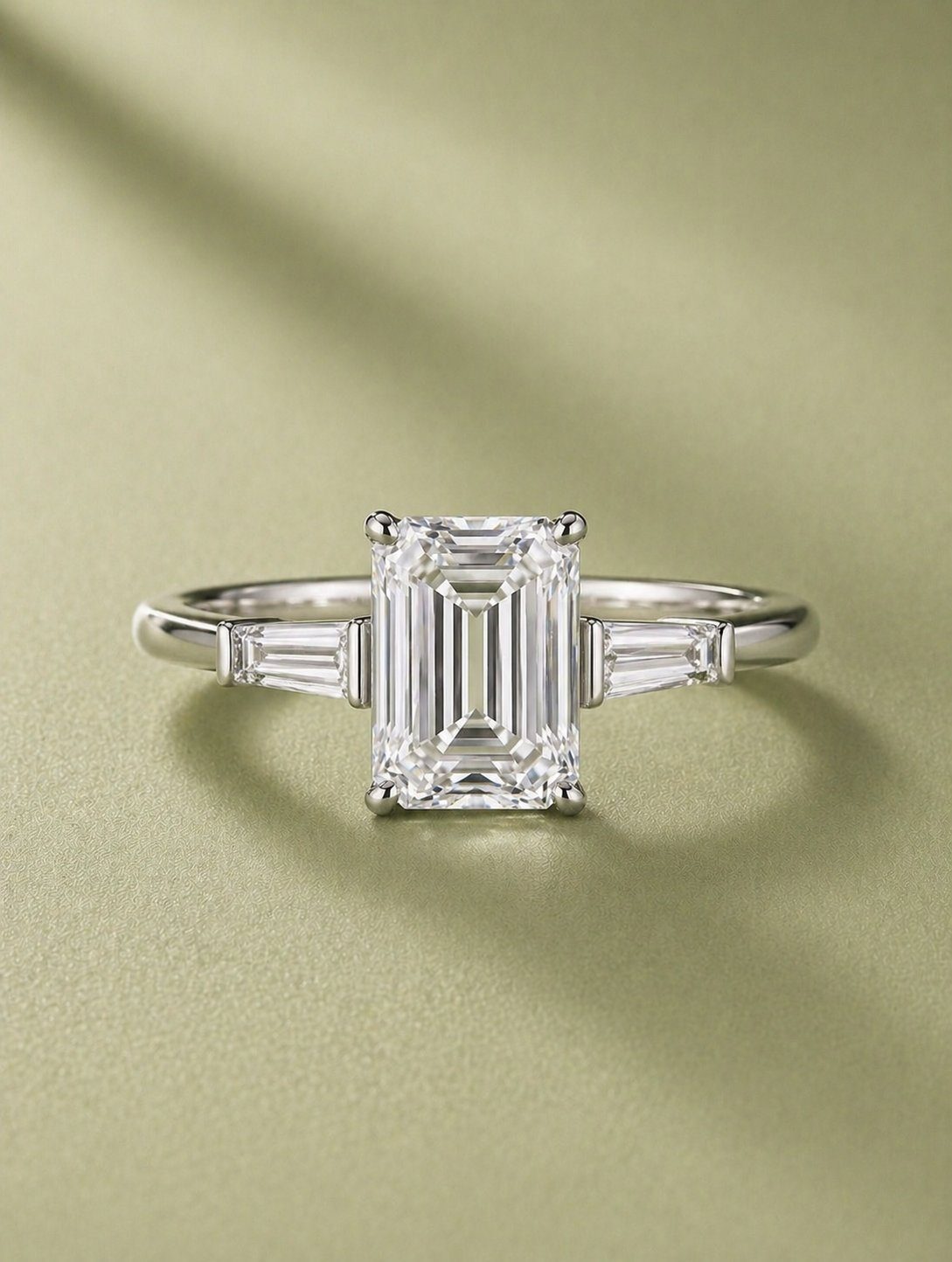 Emerald Cut Three-Stone Ring