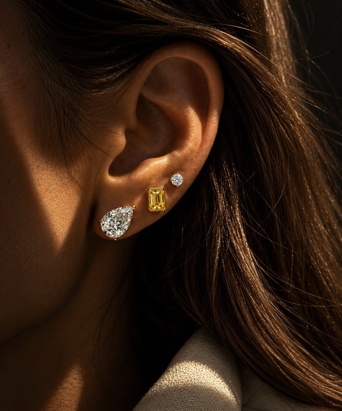 Ember Stud worn, woman