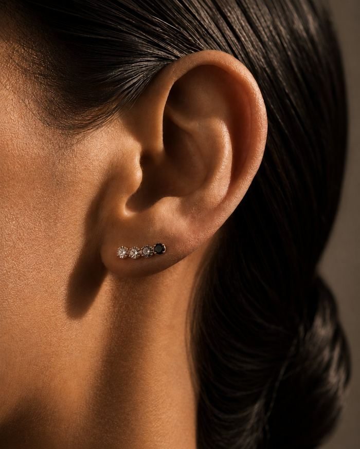 Ombre Ear Crawler worn, woman