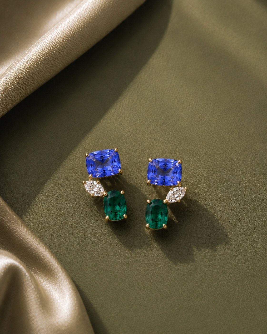 Pluie Cluster Earrings